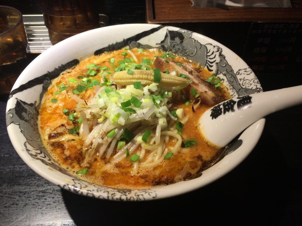実店舗の鬼金棒のからしびラーメン